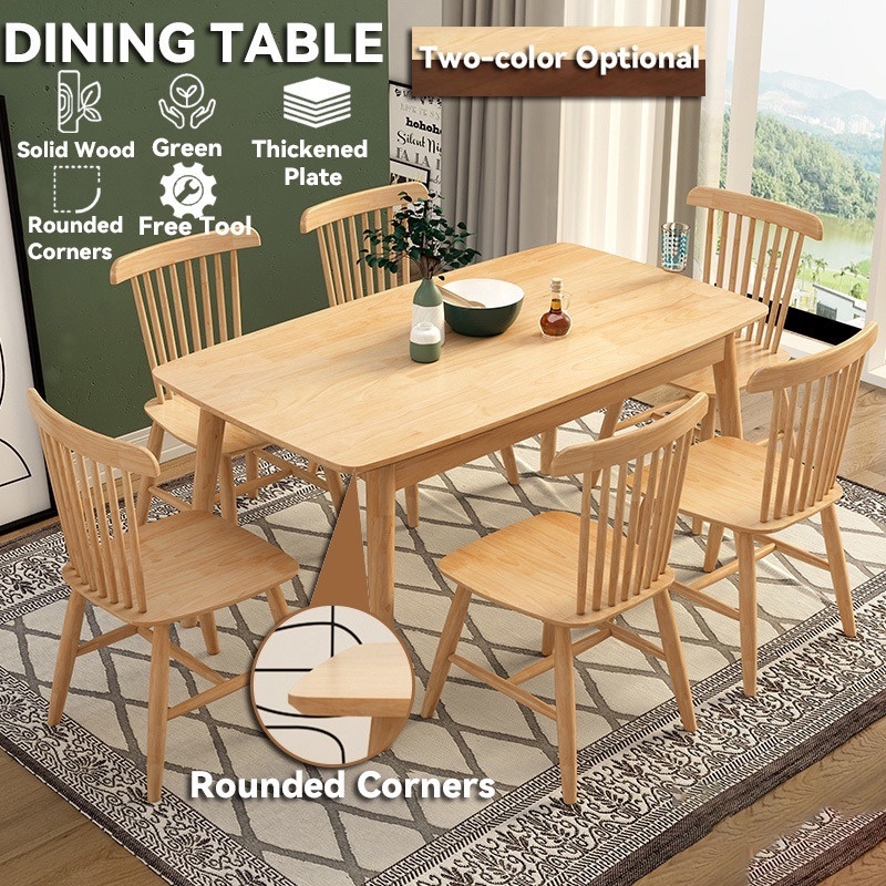 GSF Dining Table Set Solid Wood Modern Dining Table Nordic Family ...