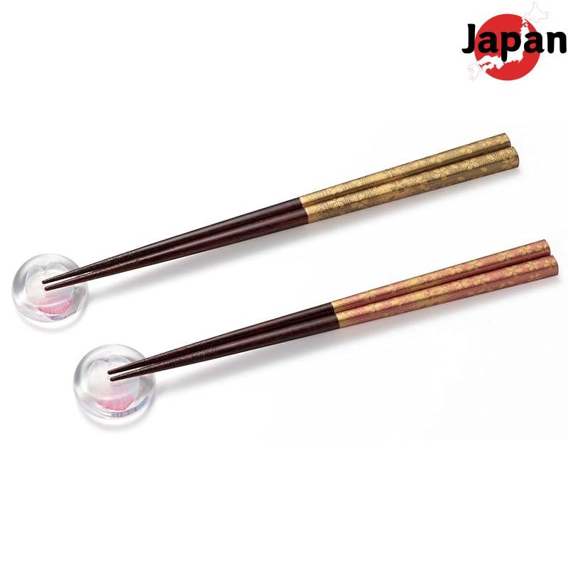 ADERIA Tsugaru Vidro Chopstick Rest Gourd Black Gold Made In Japan - View #12