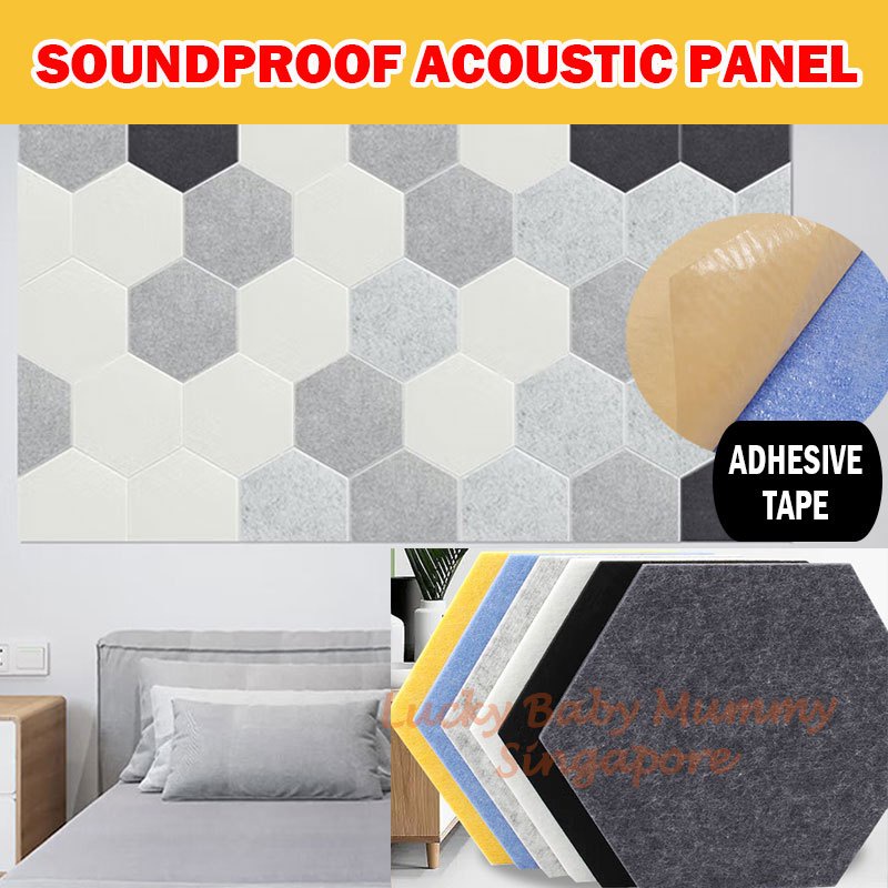 Self-adhesive Hexagon Soundproof Acoustic Panel Stickers Home Studio ...