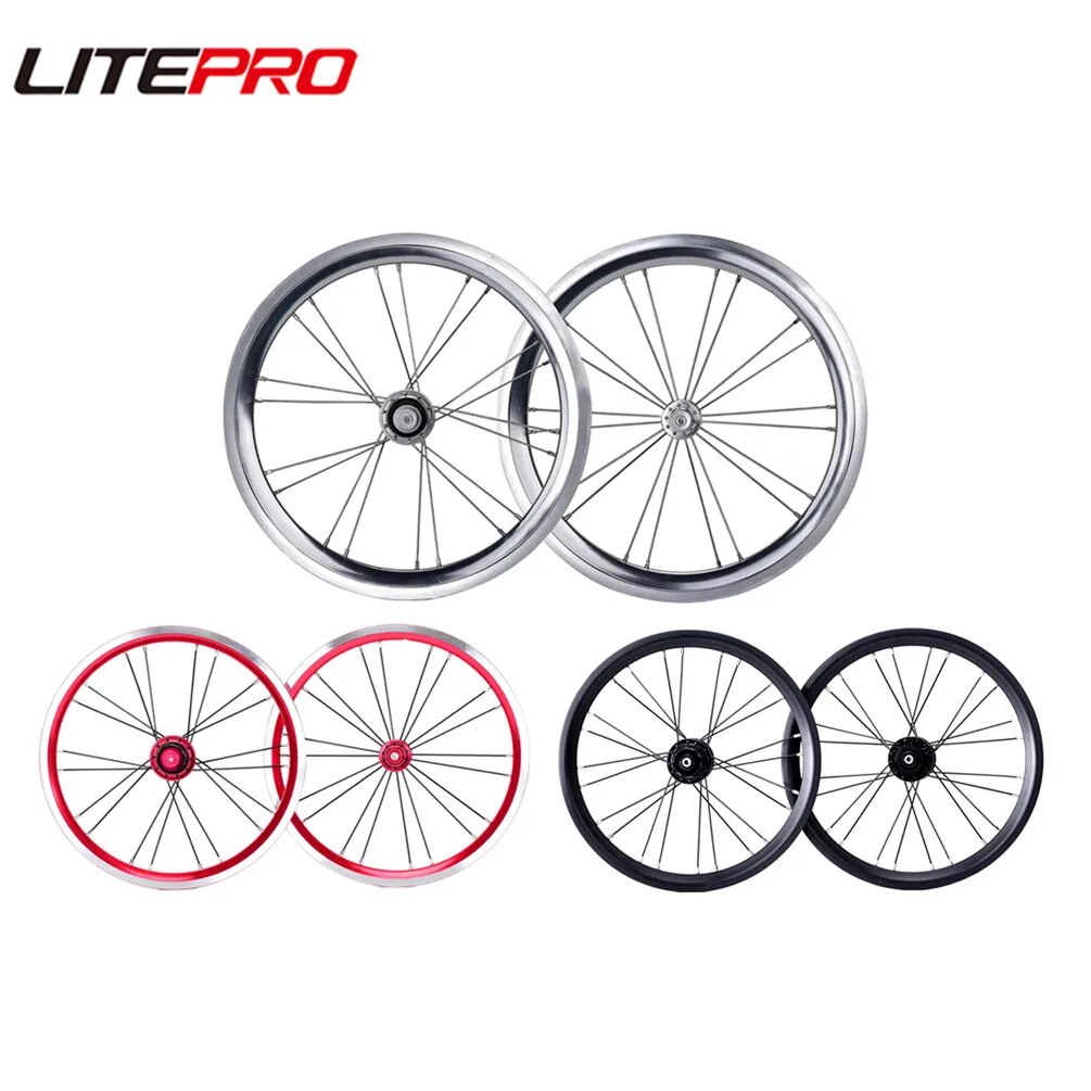 Litepro 16Inch Disc V Brake Wheels Alloy 74x130 100x135MM Rims Folding