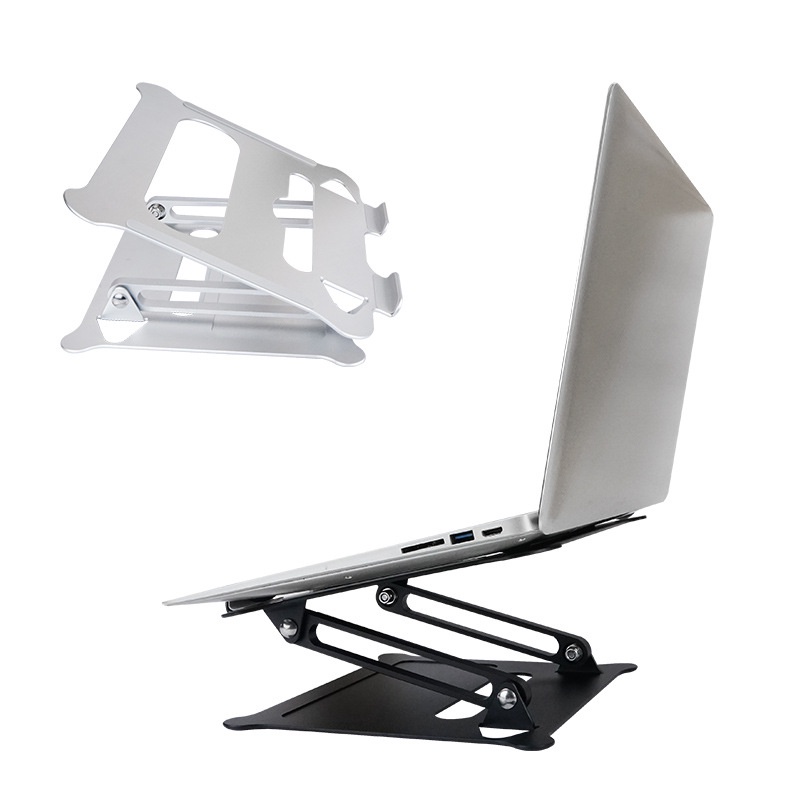 [sg stock] Silver Mini portable laptop stand, aluminum alloy laptop ...