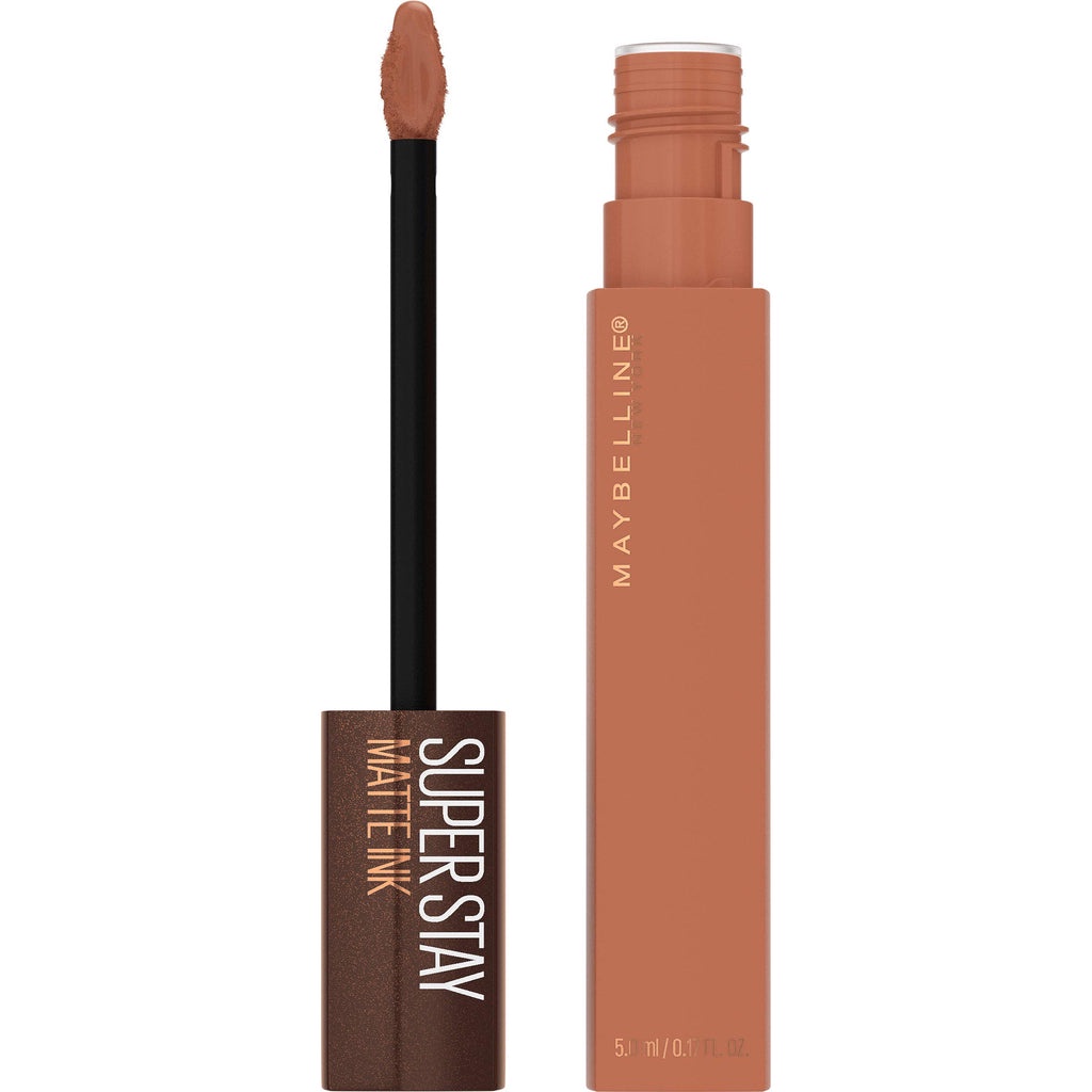 Maybelline Super Stay Matte Ink Liquid Lip Color, Moodmakers Lipstick  Collection, Long Lasting, Transfer Proof Lip Makeup, Meditator, Coral Nude,  1