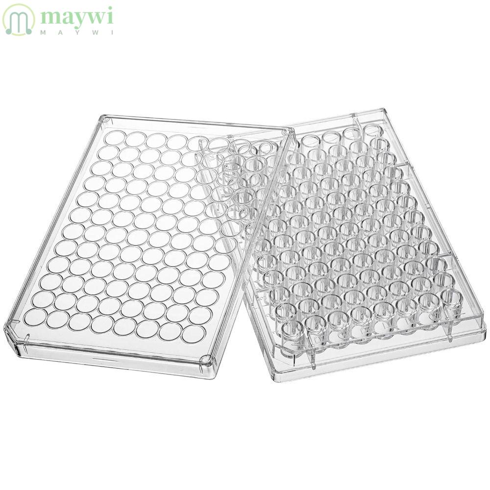 MAYWI 5Pcs Tissue Culture Plate, Flat Bottom Plastic Experiment