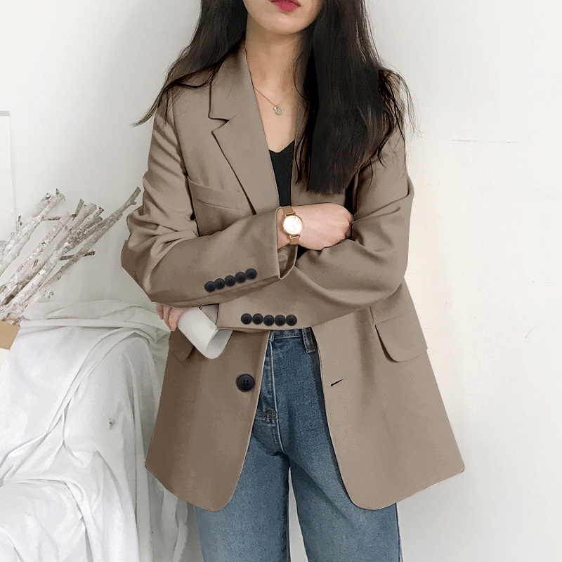 2023 New Korean Style Casual Loose Blazer for Women British Style Coat Shopee Singapore