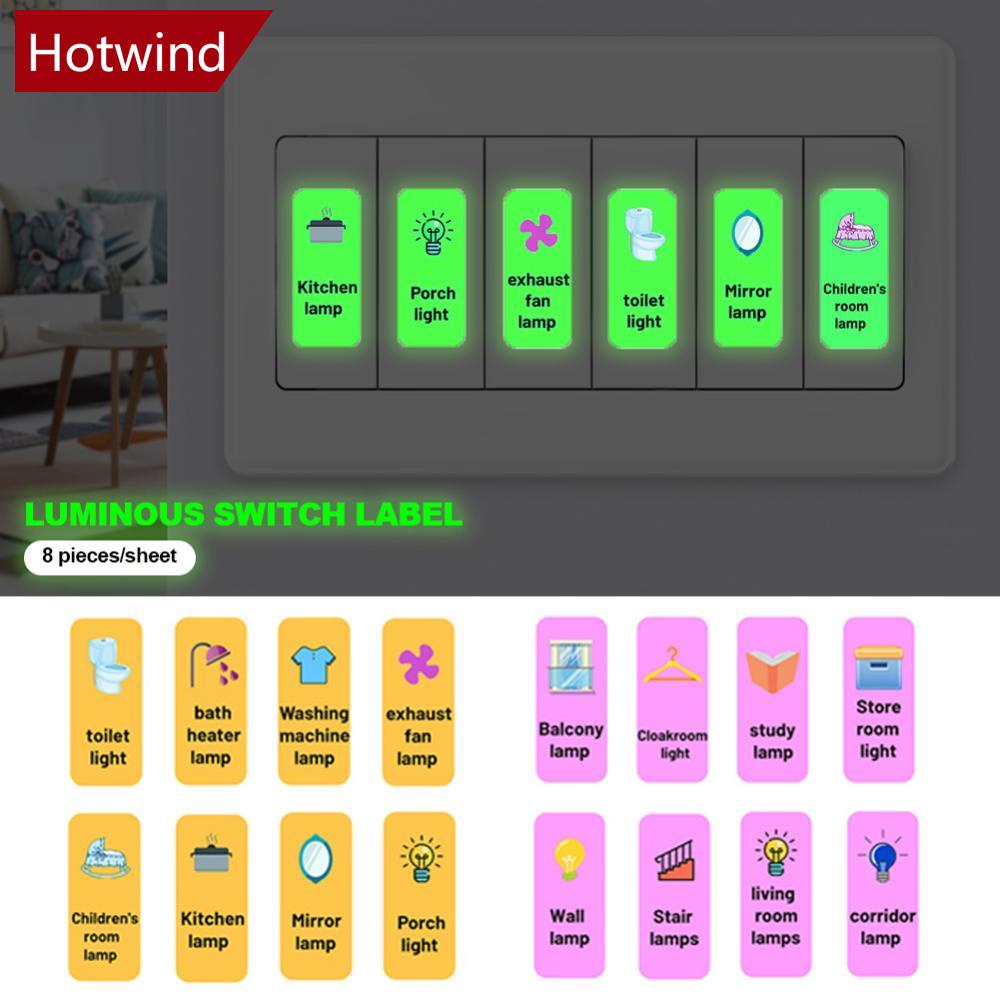 HOTWIND Glow in the Dark Switch Button Indication Label Luminous Strip ...
