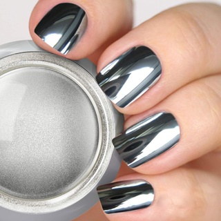 Nail Glitter Mirror Powder Silver Rose Gold Chrome Dust Pigment Metallic  Effect