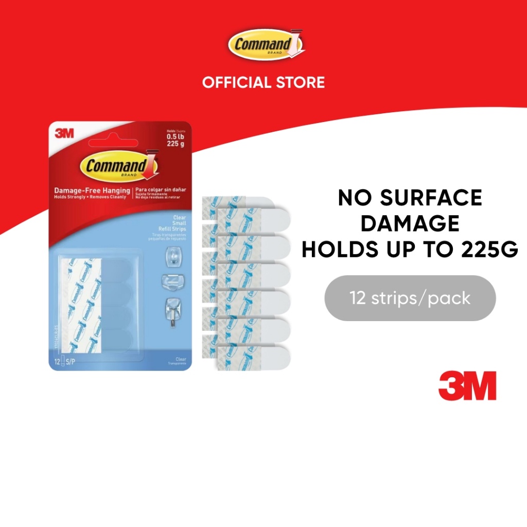 Command™ Clear Small Refill Strips