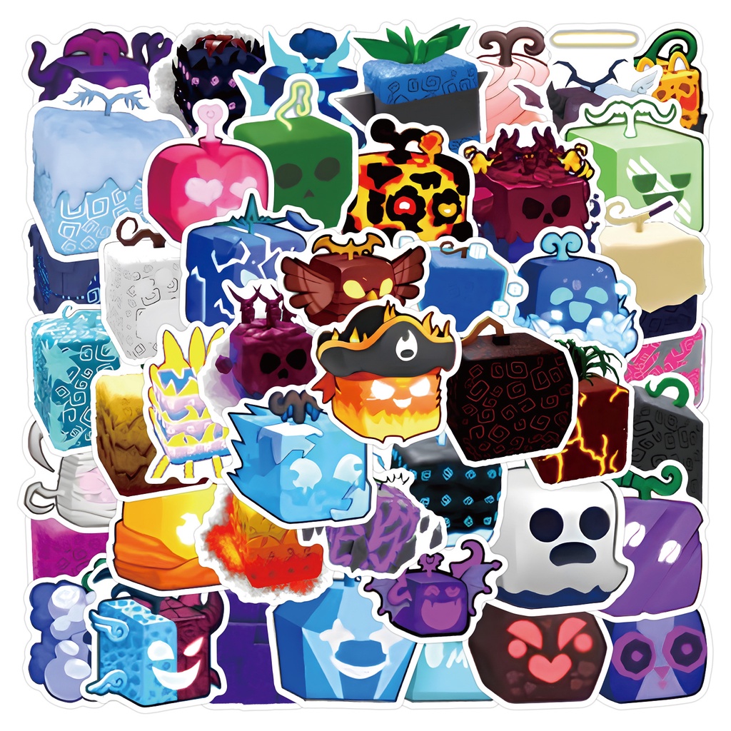 50 Sheets BLOX FRUITS Graffiti Stickers Decorative Notebook Luggage ...