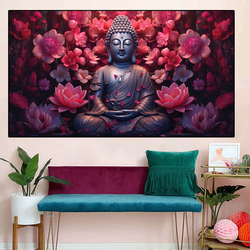 Without Frame Paper BuddhaPainting - Watercolor Painting, Size