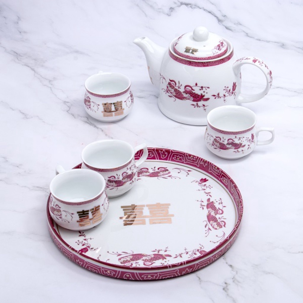 The Chinese Wedding Shop Chinese Wedding Tea Set (Mandarin Ducks) (T16
