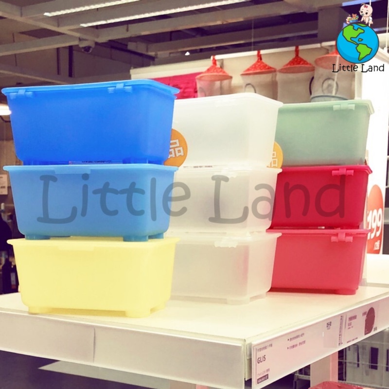 IKEA GLIS Set of 3 Stackable Box 17x10cm / Kid Storage Box / Children ...