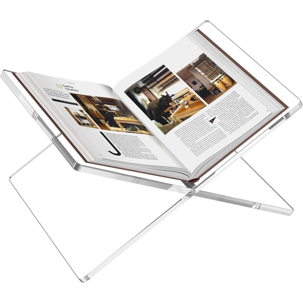 Clear Acrylic Book Holder, 21*11cm Transparency Reading Open Book Stand