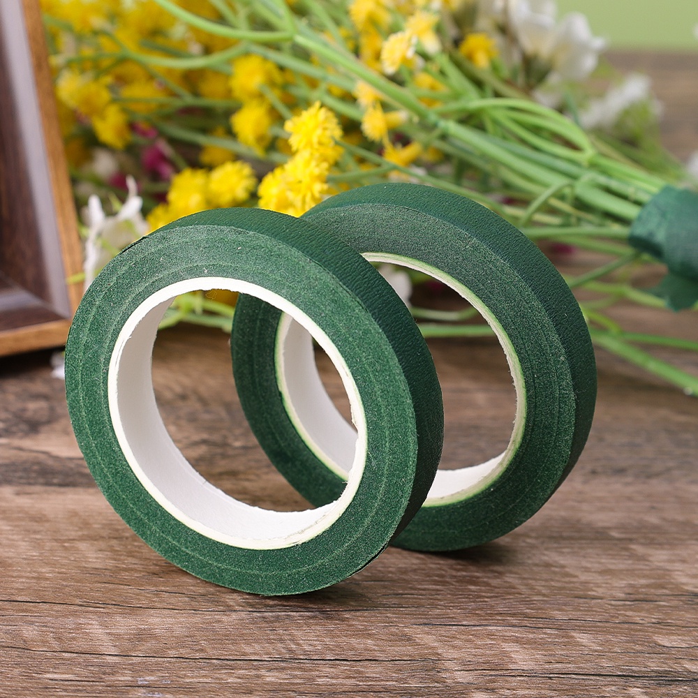 1Roll Floral Stem Tape Self-Adhesive Wrapping Tape Florist Green Tapes ...