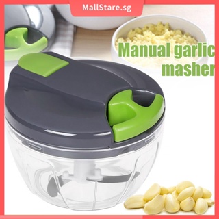 1pc 500ml Portable Manual Food Processor For Vegetable Chopper, Garlic Press,  Onion Chopper, Fruit, Nuts And Herbs, Hand-powered Food Dicer, Green