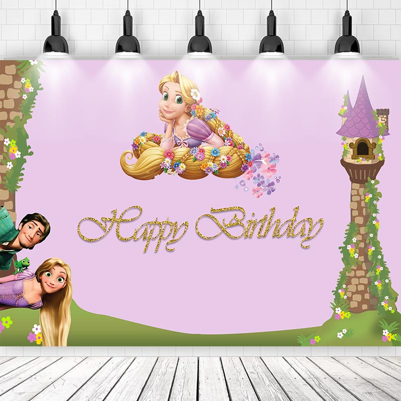 Rapunzel Tangled Princess Backdrop For Photography Baby Shower Kids ...