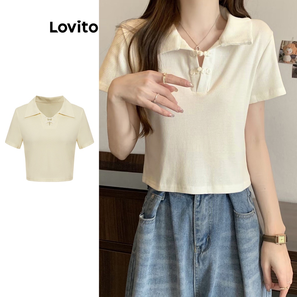 Women Summer Fashion Streetwear Sexy White Transparent Crop Tops Buttons V  Neck Short Sleeve Pullover Slim T Shirts Club Party