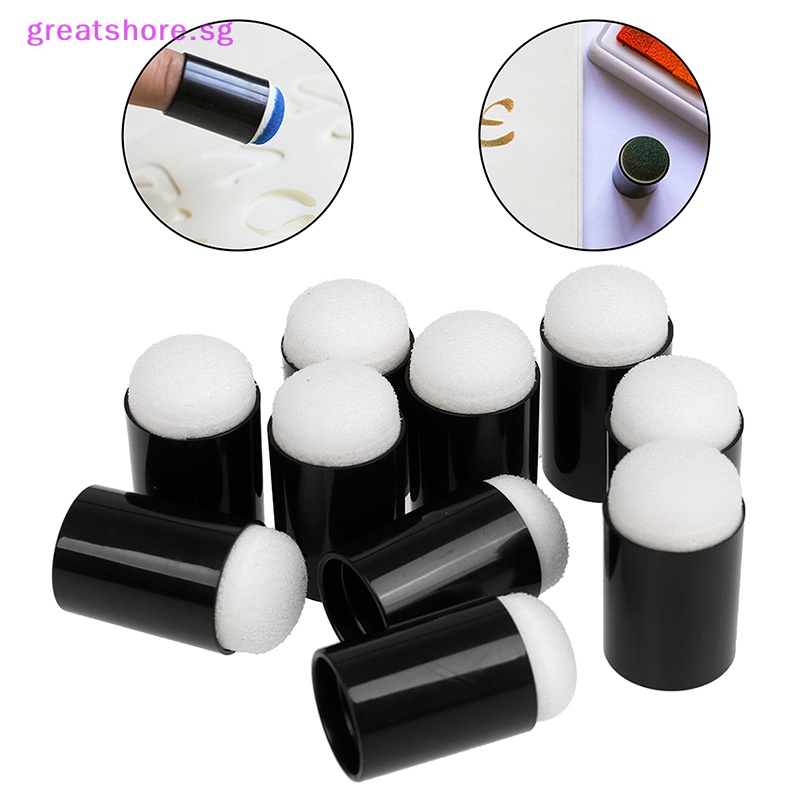 greatshore 10Pcs Finger Sponge Daubers For Paint Ink Pad Stamping Chalk