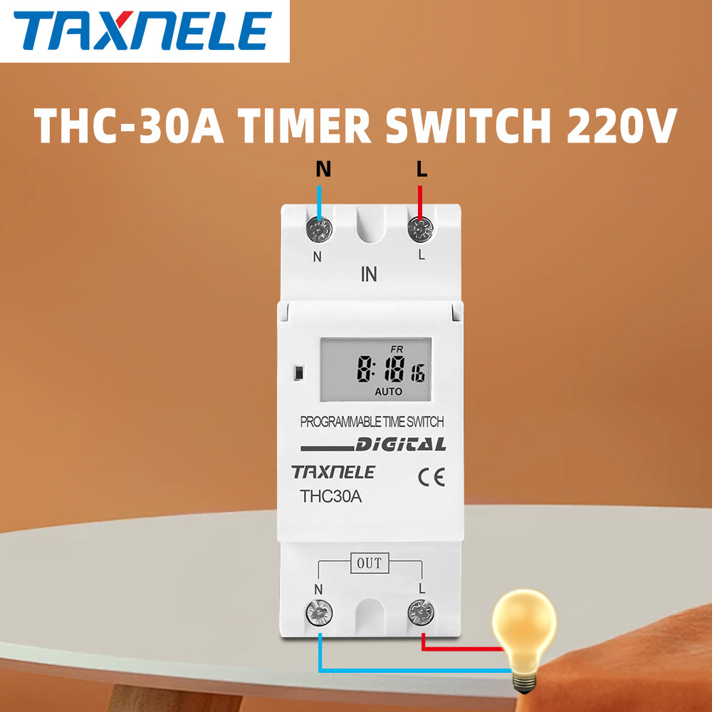 Weekly 7 Days Programmable Digital Timer Switch THC-30A Relay Timer ...