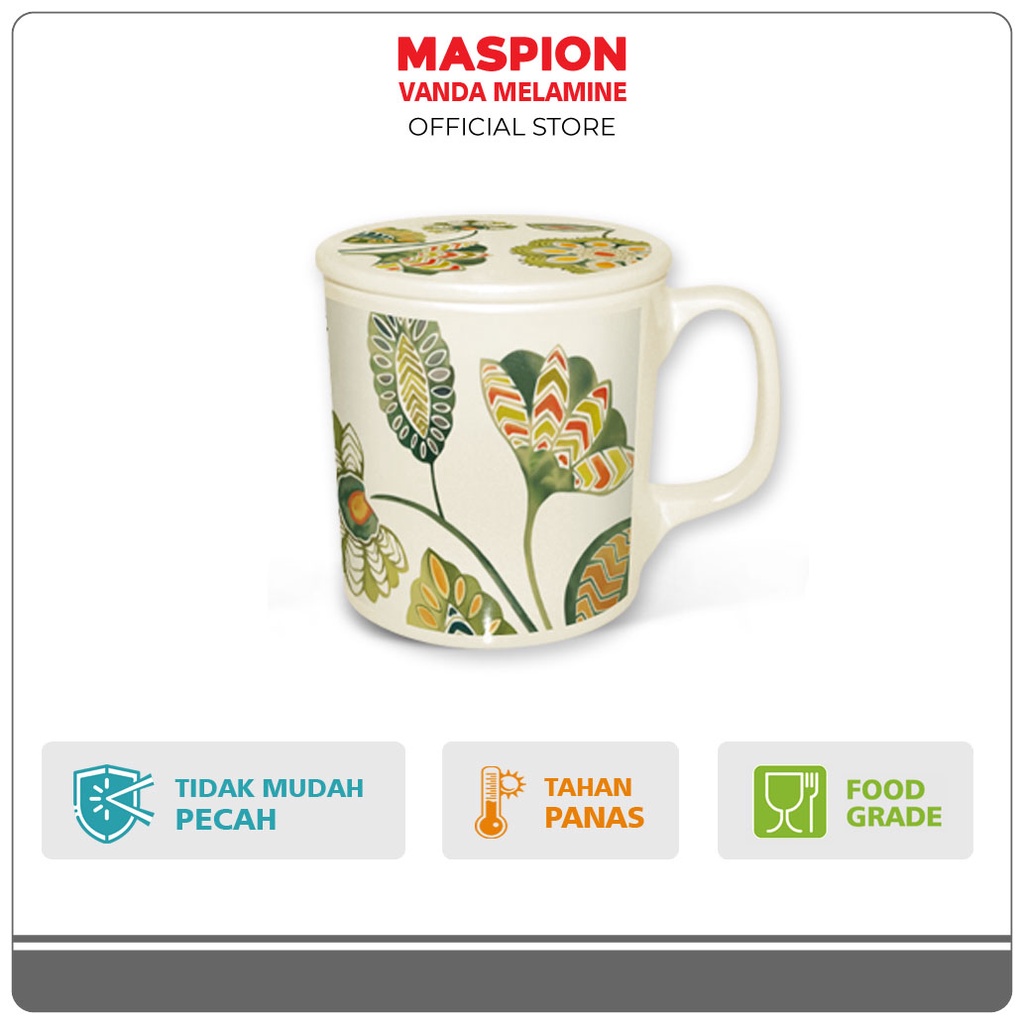 Maspion Vanda Melamin Mug 3.5 Inch + Tutup - Gambar 3