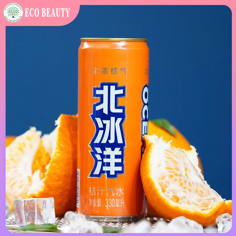 Arctic Ocean Mandarin Soda 北冰洋浓浓桔气 330ml x 6 Soda Drink Orange Juice ...