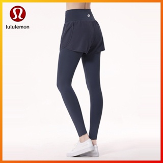Lululemon Casual Sports Flare Pants Lycra Fabric High Waist Back Pocket  Slim Fit Running Pants LU1125