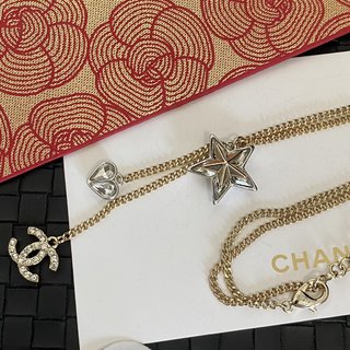 Korean CHANEL Necklace Accessories Simple Letter CC Chains Choker Delicate  Couple Pendant Jewelry