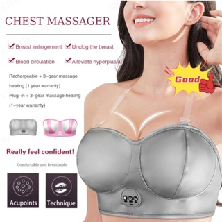 Blossomup Electric Bust Massager,Breast Enhancer Massager Bra,Portable USB  Wireless Breast Massage Bra