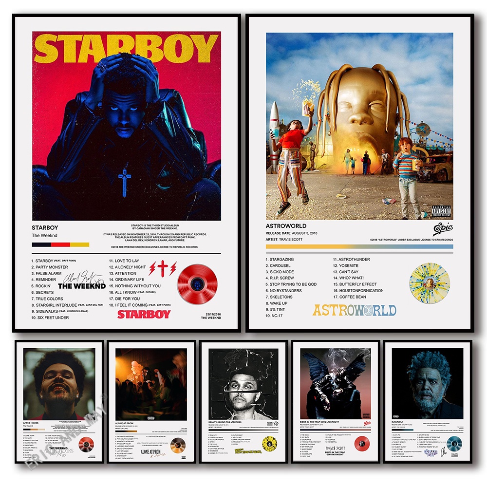 Hop Pop Hip Hop Raptor Travis Scott The Weeknd Poster Aesthetic Music ...