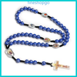 White deals rosary necklace