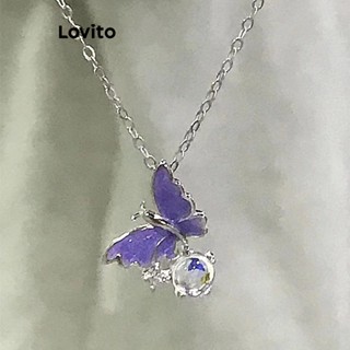 Purple hot sale butterfly necklace