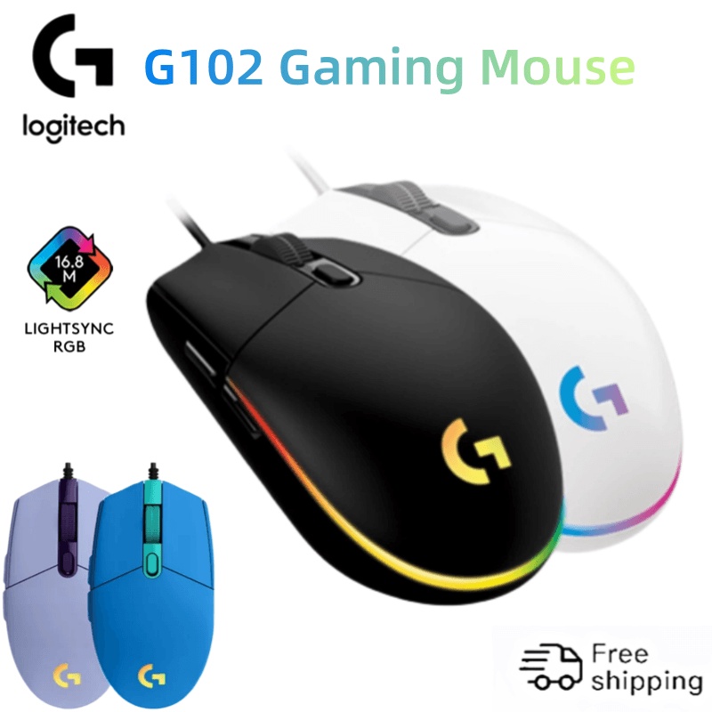Logitech G102 Corded Mouse Gaming Mouse 8000DPI Mouse Backlit