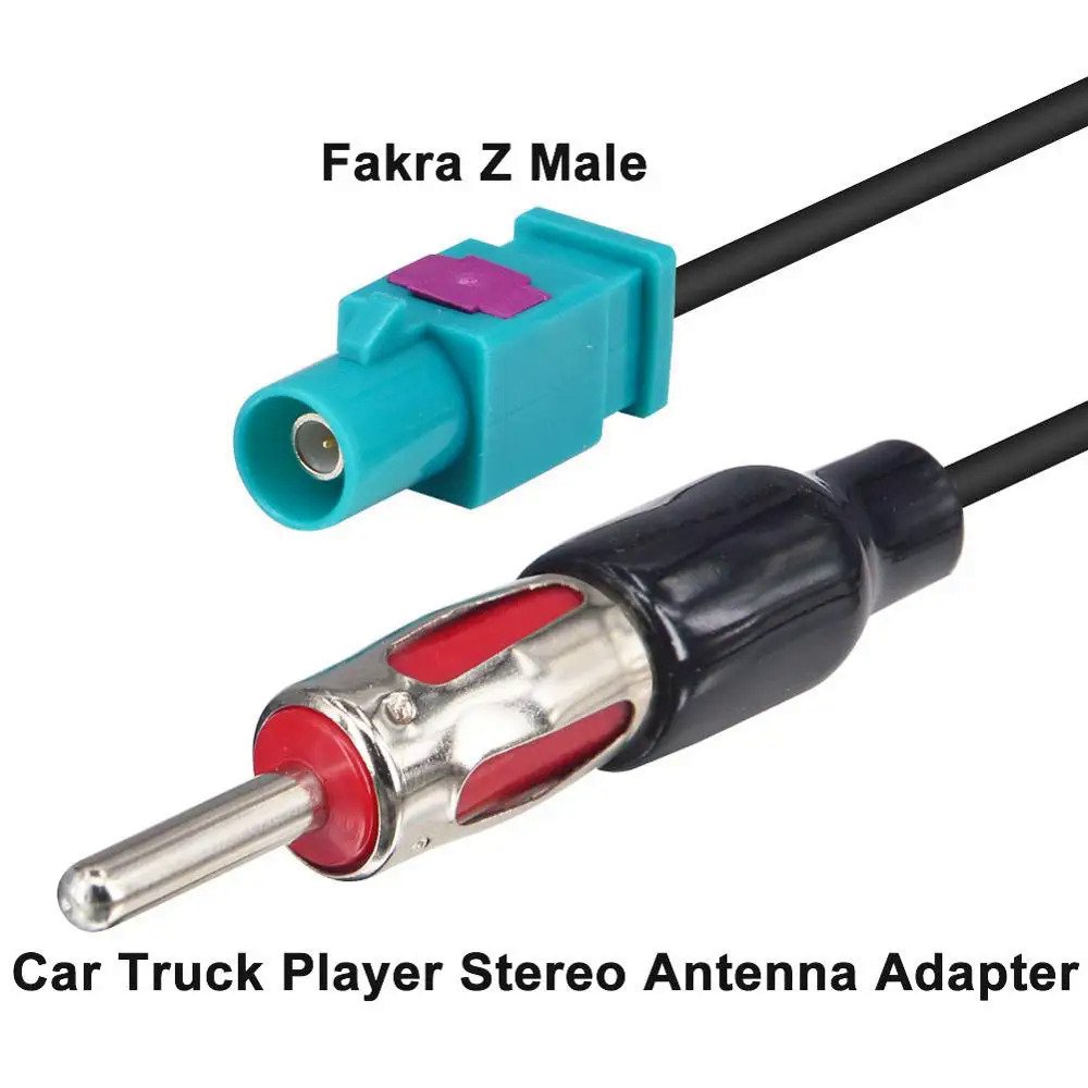 Fakra Z Male to DIN Plug Car Truck Player Stereo Antenna Adapter GPS