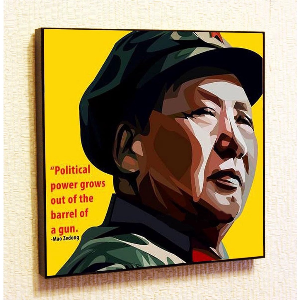 Mao Zedong 2 Poster and print POP ART Painting on Canvas Motivational ...