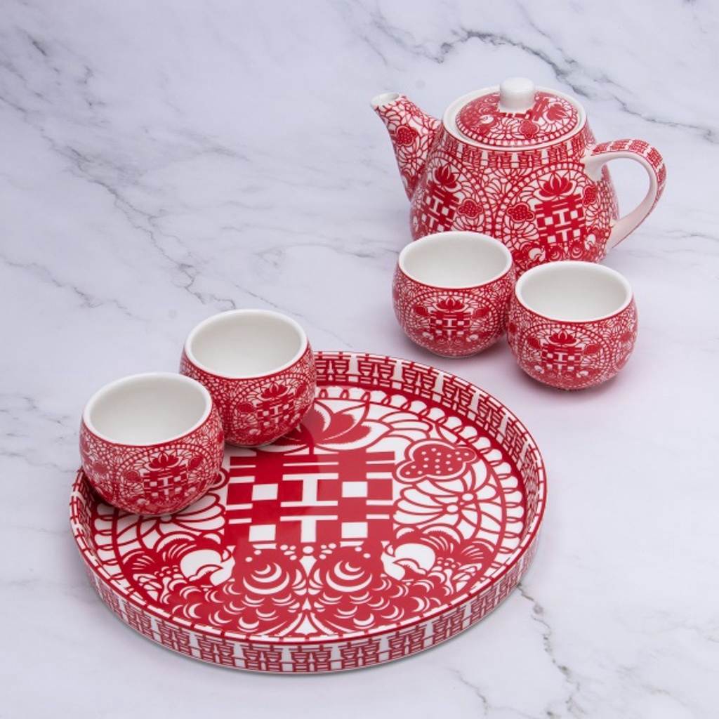 The Chinese Wedding Shop Chinese Wedding Tea Set (如鱼得水) (T5) | Shopee ...