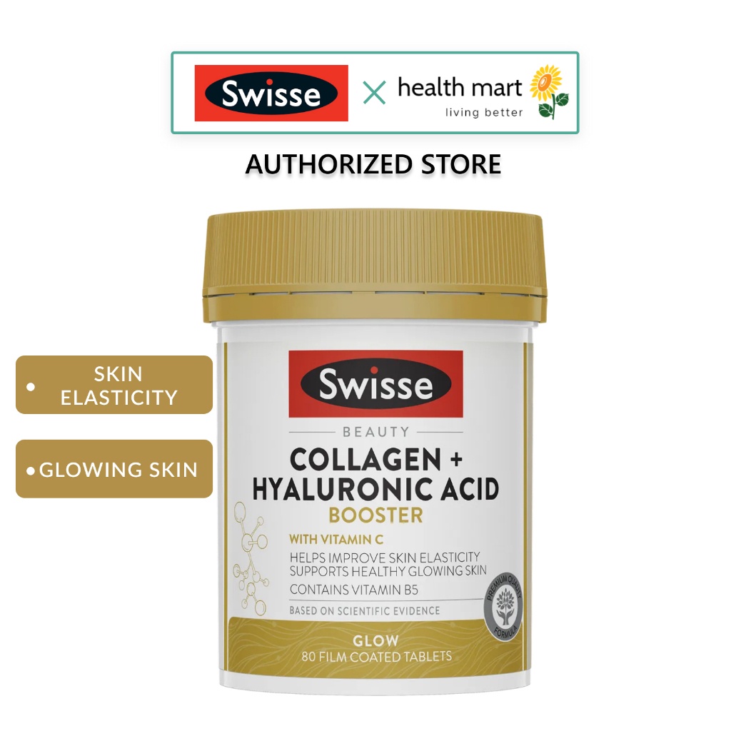 [SG] Swisse Beauty Collagen + Hyaluronic Acid Booster, 80 Tablets