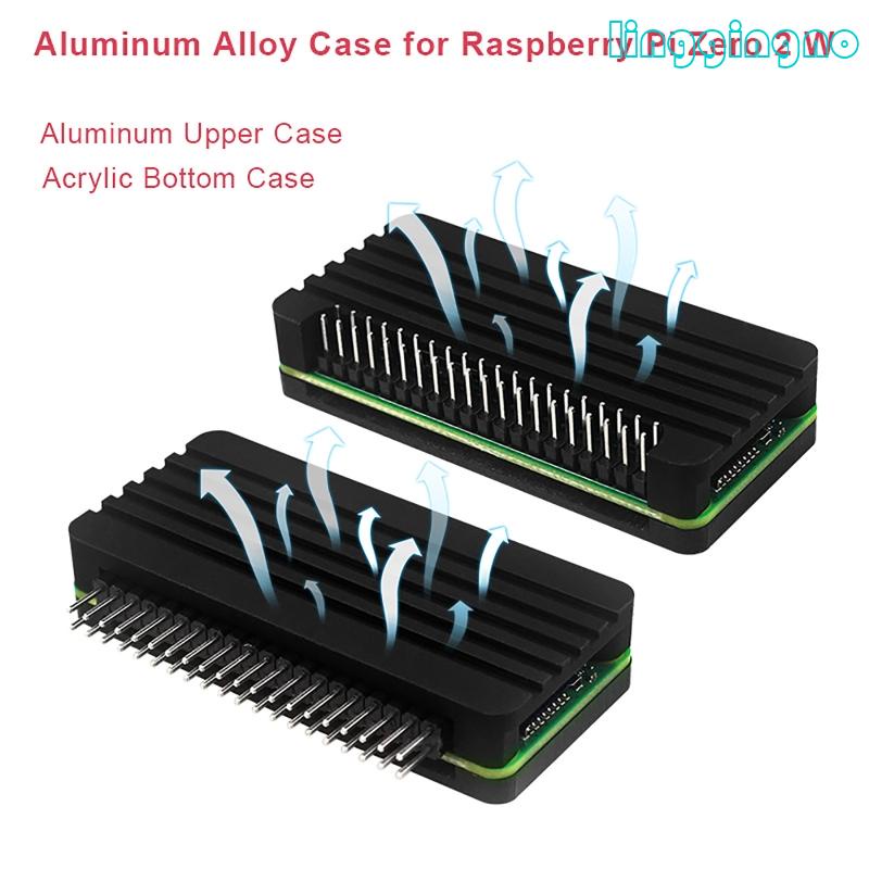 RR for Raspberry Pi Zero 2 for W Aluminum for Case CNC Armored for Shell  with Heatsink GPIO Header Passive Cooling for C