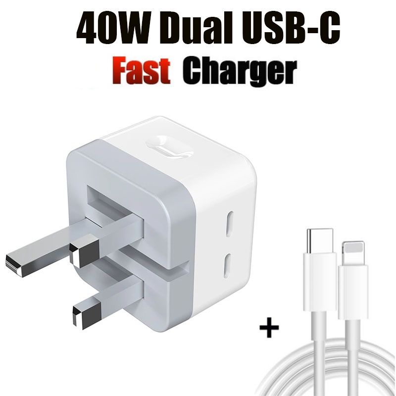 40W/35W/20W Dual USB C Fast Charge Type C Port PD 1M/2Meter Cable Fast ...