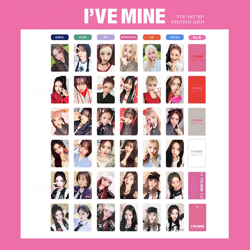 6pcs/set IVE 1st EP I'VE MINE Photocards Special Edition Lomo