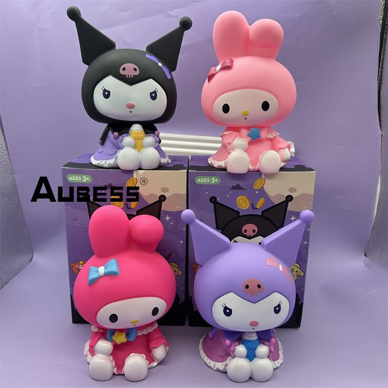 Sanrio Piggy Bank Money Saving Box My Melody Kuromi Case Coins Kawaii ...