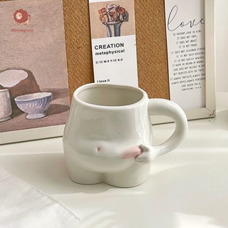 Kawaii Ceramic Mug Cute Coffee Cup Milk Tea Water Cups Creative Pinch Belly  Cup Mug Gift Porcelain Drinking coffee Mugs