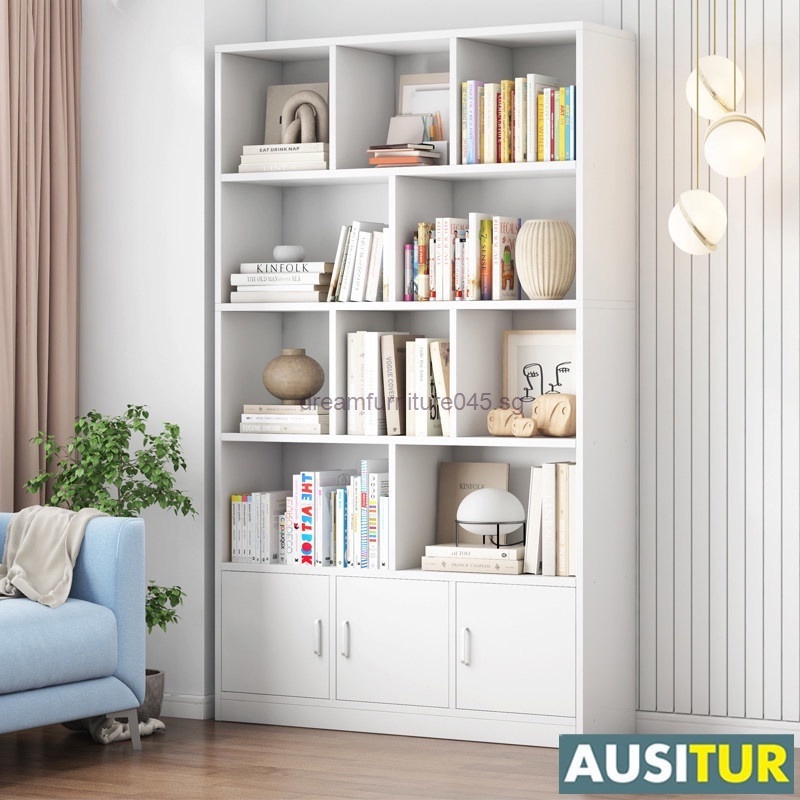 Bookshelf Cabinet Living Room Floor-to-ceiling Book Shelf Simple ...