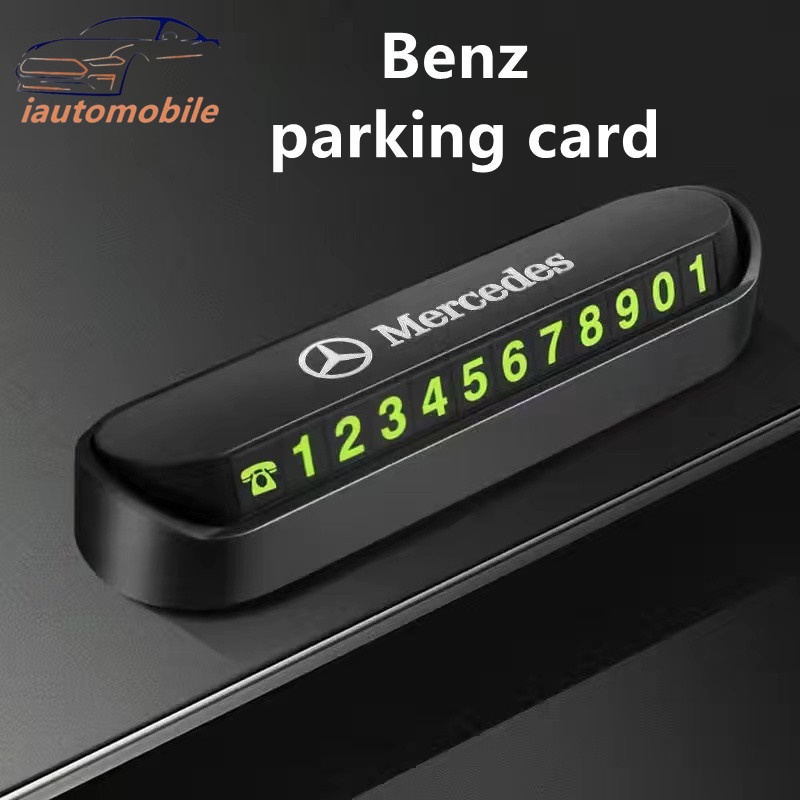 [ Mercedes Benz ] Car Temporary Parking Card Phone Number Card Plate ...