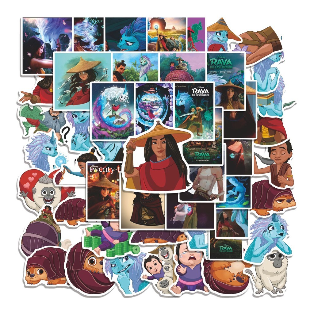 COD 50 Pcs Cute Waterproof Raya and the Last Dragon Stickers for ...
