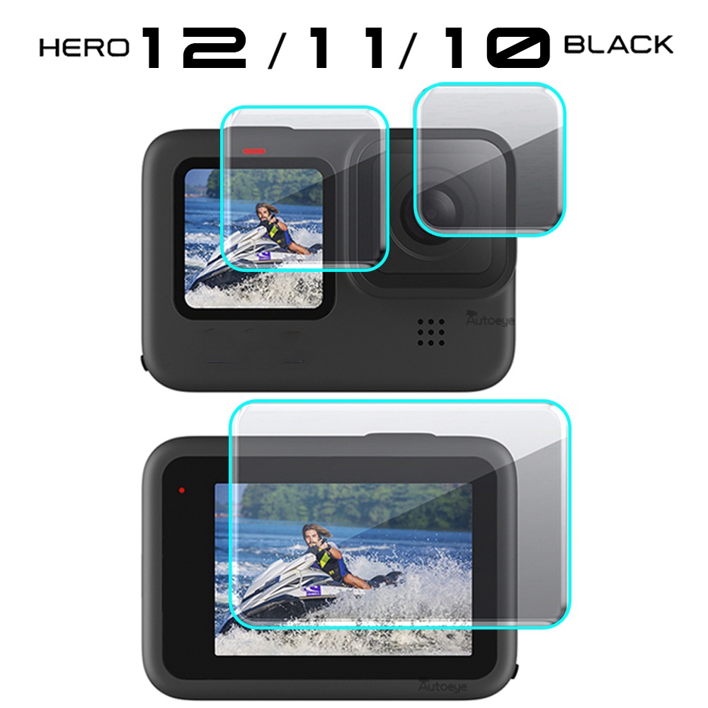 Tempered Glass Screen Protector Cover Case for GoPro Hero 12 11 10 9 Black  Lens Protection Protective Film Accessories