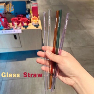 Glass Rabbit Glass Straws Transparent Straight Bend Straws Cute