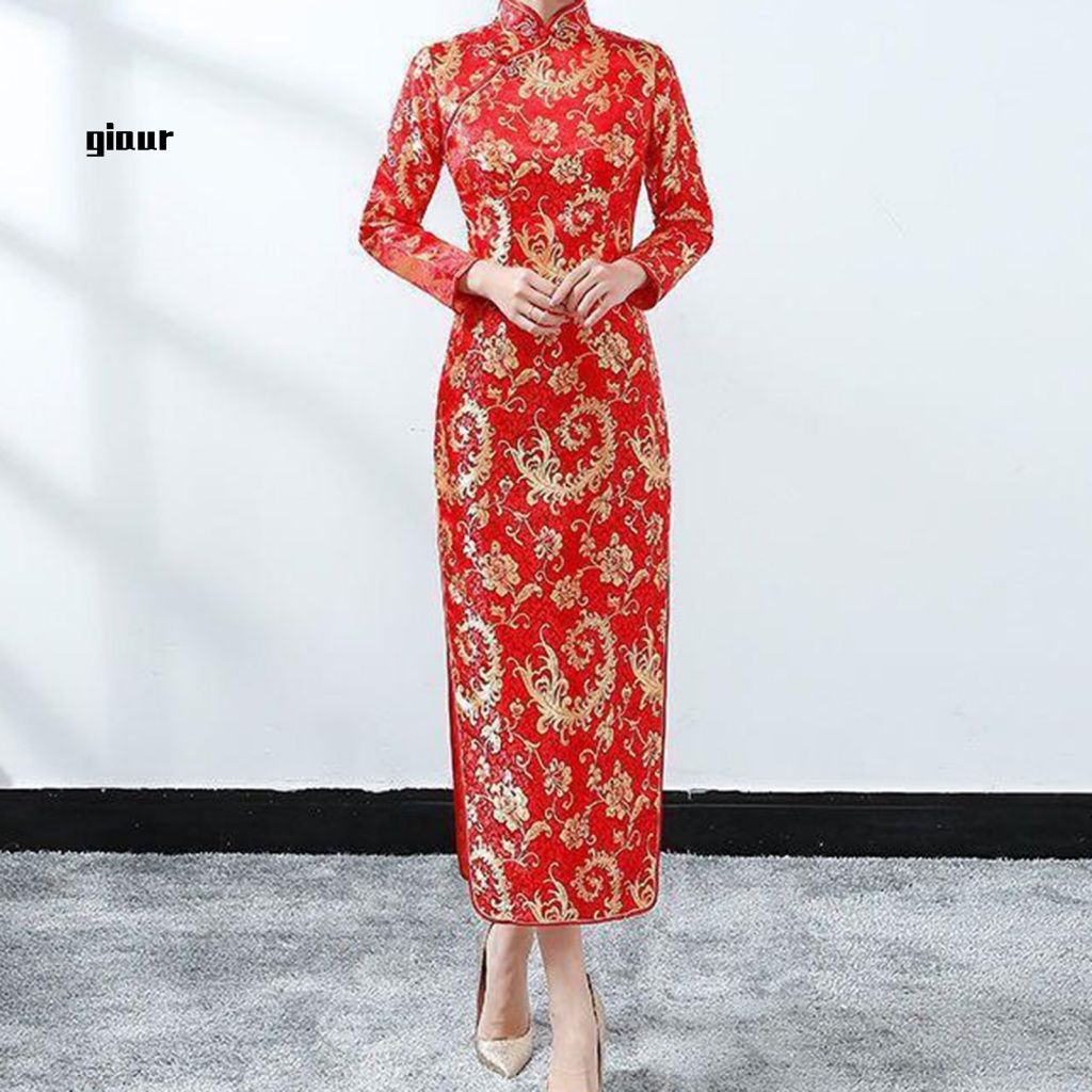 Cheongsam dress with on sale slits