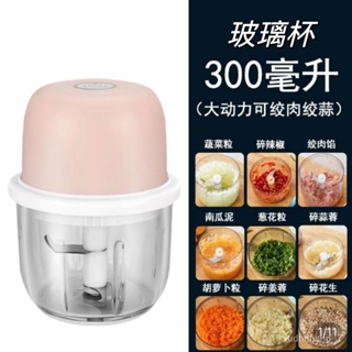 300ml Mini Electric Garlic Press Chopper For Onion Fruits Blender Meat  Mincer US