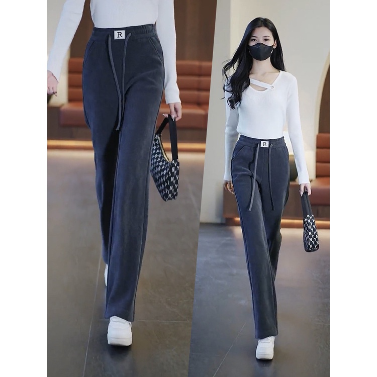 New thin striped wide-leg pants women's narrow wide-leg pants high