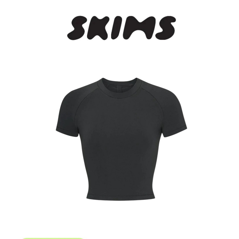 Skims Slim Fit Round Neck Women T Shirt In Cottton Shopee Singapore 8363