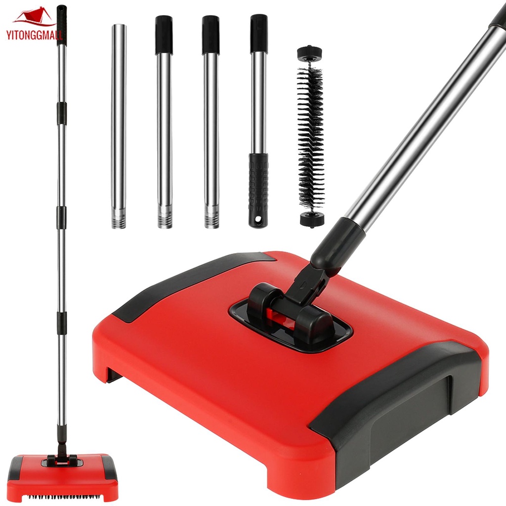 Carpet Floor Sweeper with Horsehair Manual Carpet Sweeper Cleaner Non